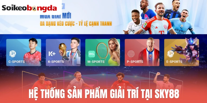 Hệ thống sản phẩm giải trí tại Sky88