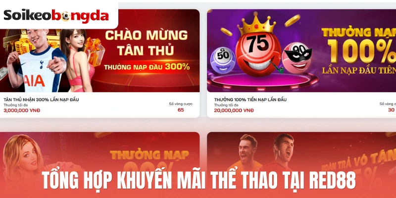 Tổng hợp khuyến mãi thể thao tại Red88 