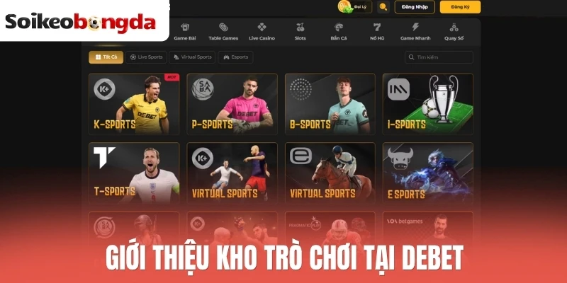 Giới thiệu kho trò chơi tại Debet