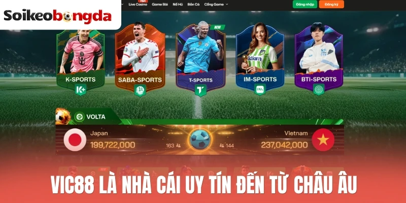 Vic88 là nhà cái uy tín đến từ châu Âu