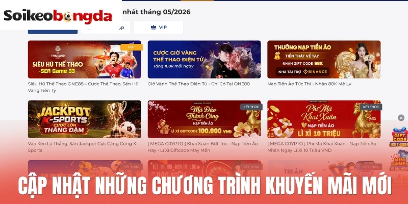 Cập nhật những chương trình khuyến mãi mới