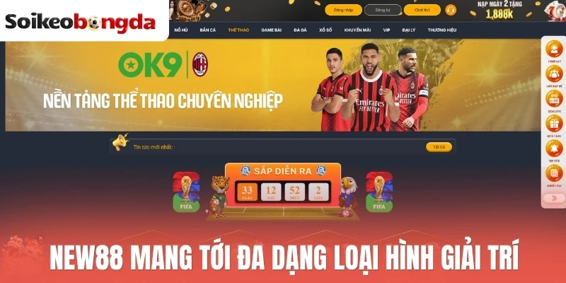 New88 mang tới đa dạng loại hình giải trí