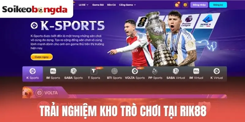 Trải nghiệm kho trò chơi tại Rik88