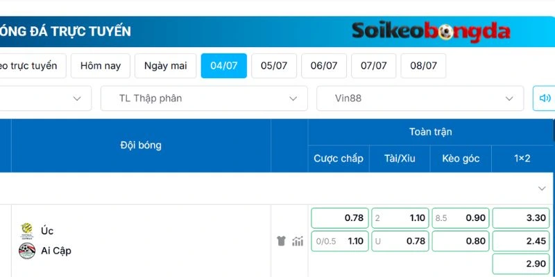 Kèo Bóng Đá Úc Vs Ai Cập - Vòng 1/16 World Cup 01h00 04/07/2026 5 Đánh giá bảng kèo trận Úc vs Ai Cập