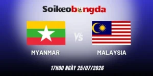 Soi kèo Myanmar vs Malaysia - Vòng bảng AFF Cup 17h00 ngày 25/07/2026